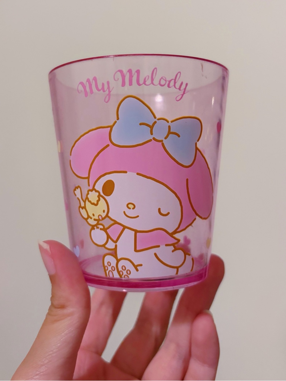 🛍️3/$20🛍️ Sanrio My Melody Pink and Gold Plastic Cup